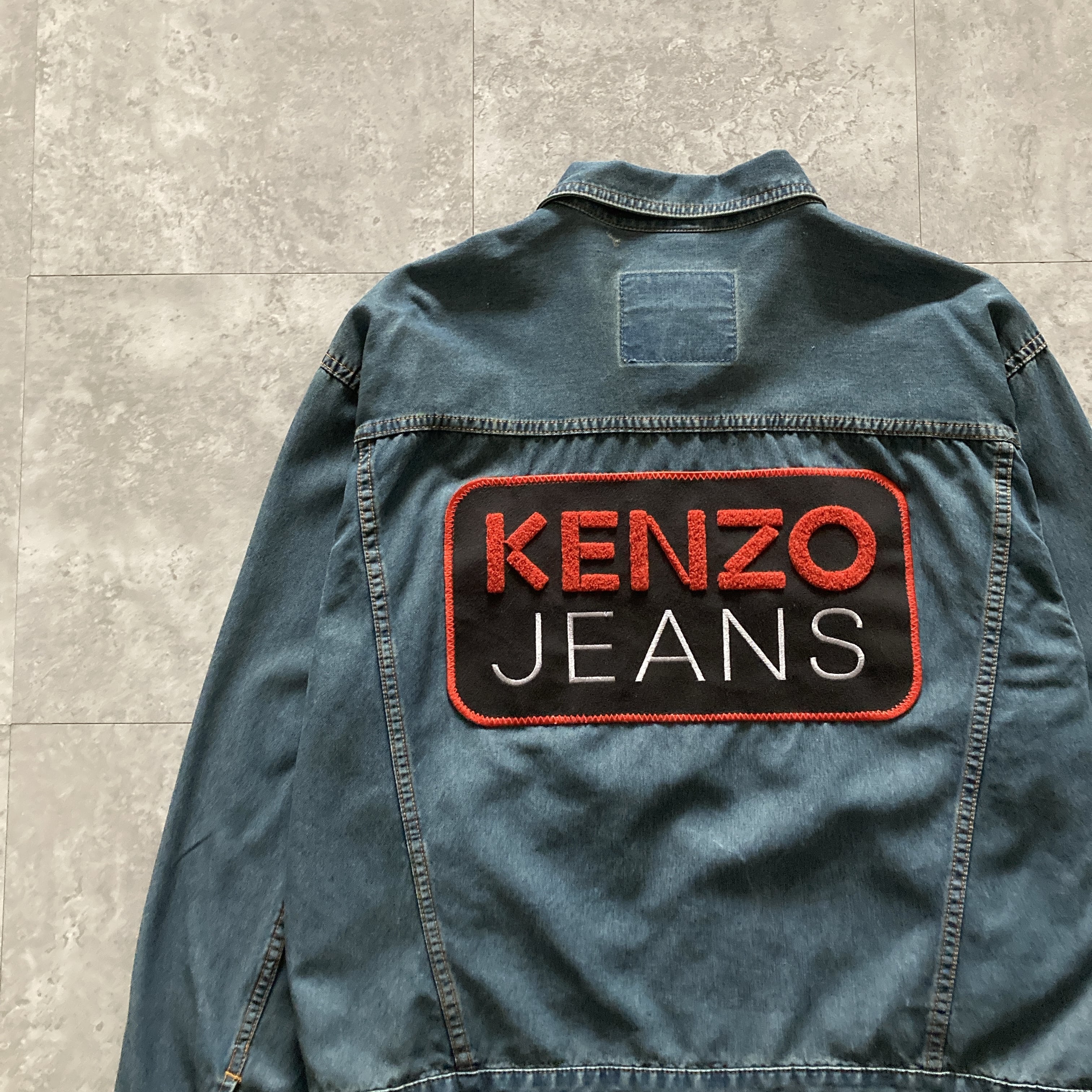 Size.L】90's KENZO jeans ケンゾー 日本製 JAPAN製 葛飾北斎タグ