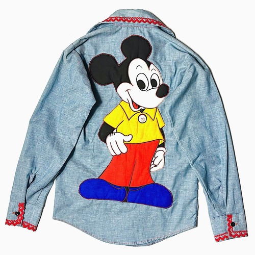 Vintage 70's "Mickey Mouse" Chambray Shirt