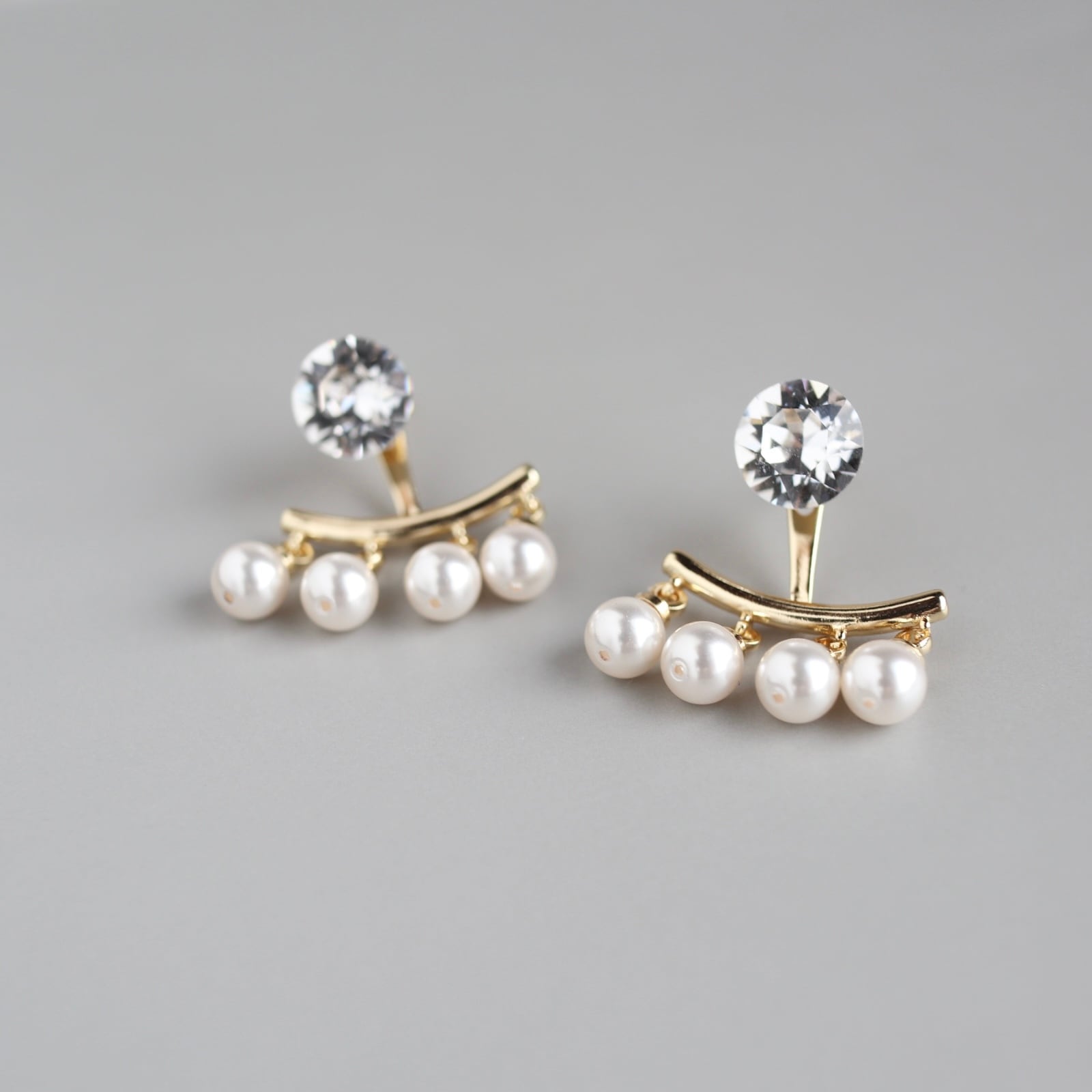 【2wayピアス】クリスタル×パール
