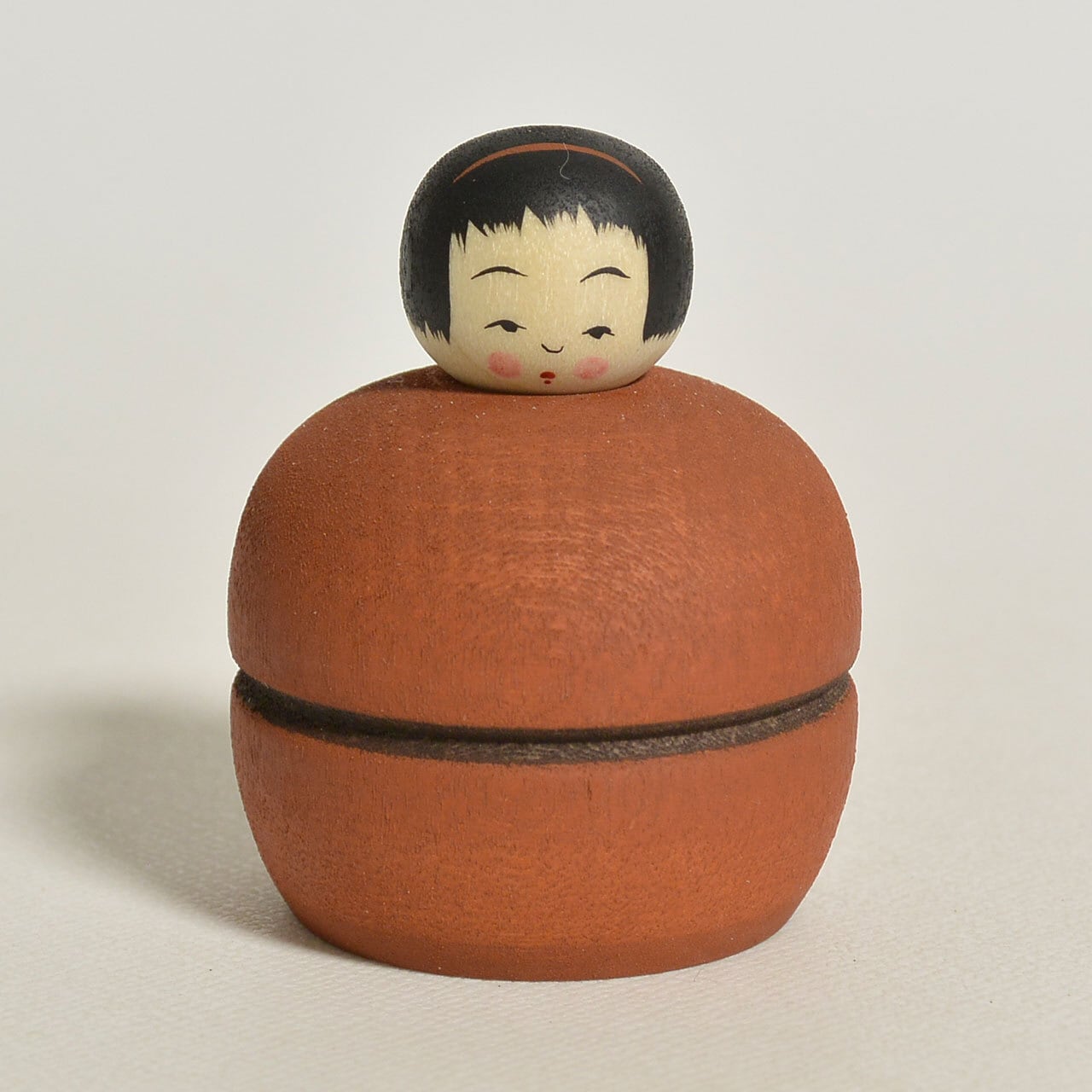 マカロンちゃんこけし 約1.5寸 約4.5cm 鈴木明 工人（作並系）#2414
