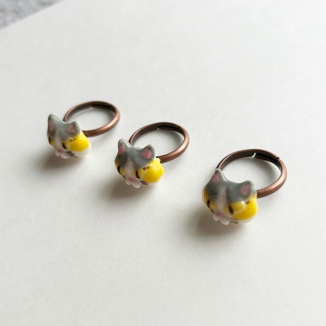 再販)ぷっくり♡ねこ指輪全2種 | TKworld~ねこのハンドメイドグッズ専門店~