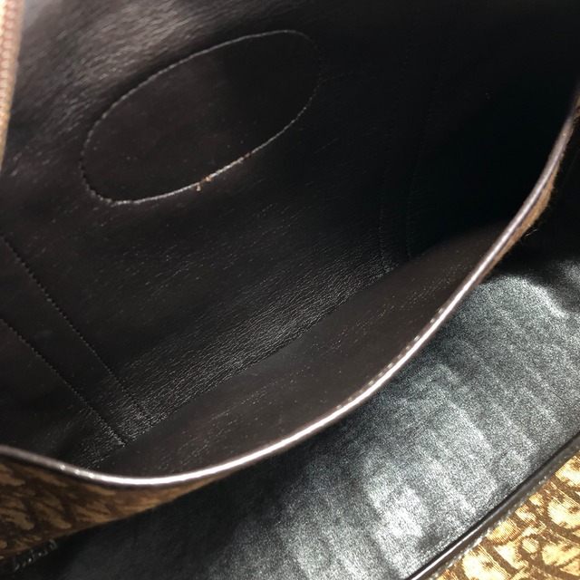Christian Dior クリスチャン ディオール トロッター ハンドバッグ ブラウン CD ジャガード ミニボストン vintage ヴィンテージ オールド cse2xn