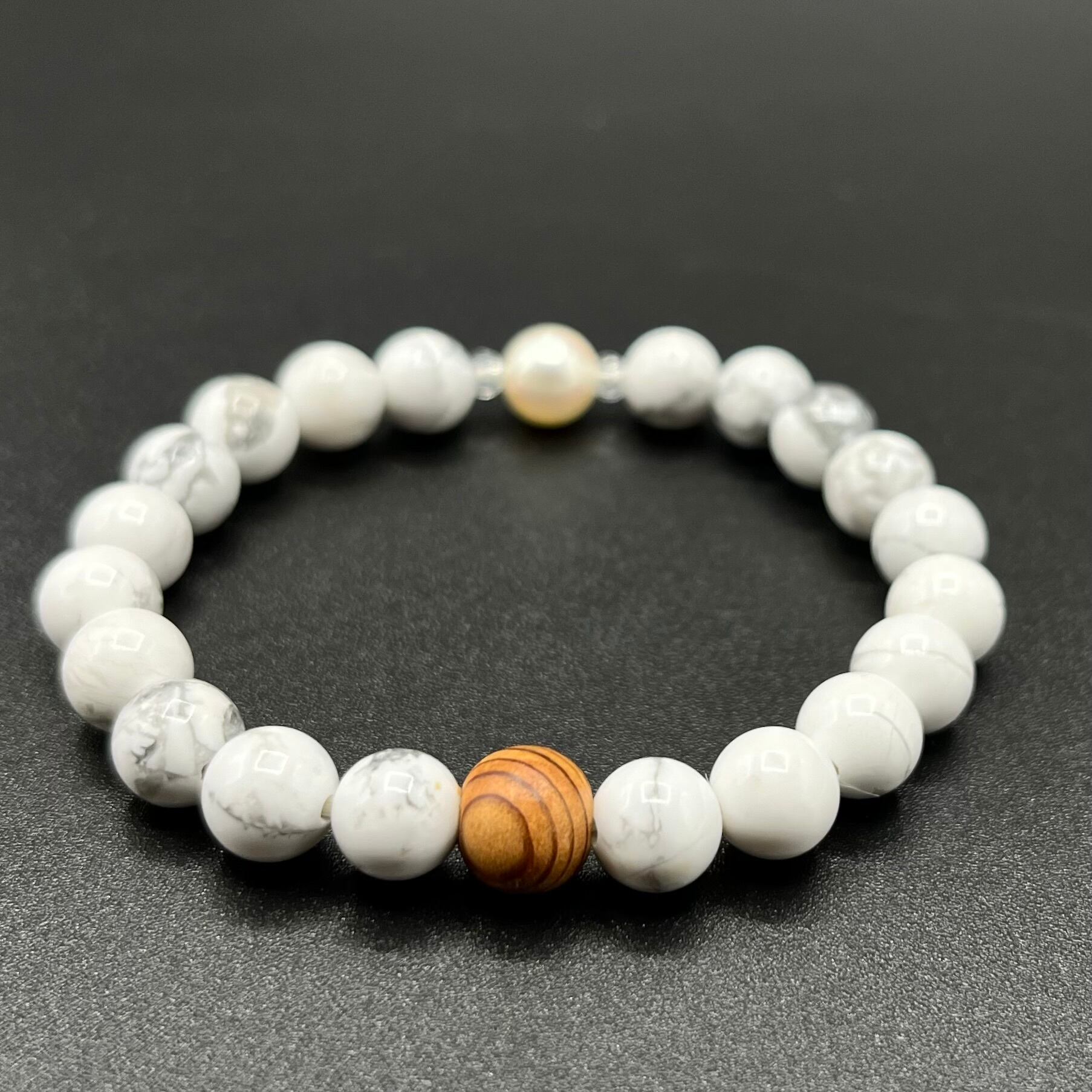御山杉ブレスレット】 御山杉×アコヤ真珠×ホワイトターコイズ | OISE  
