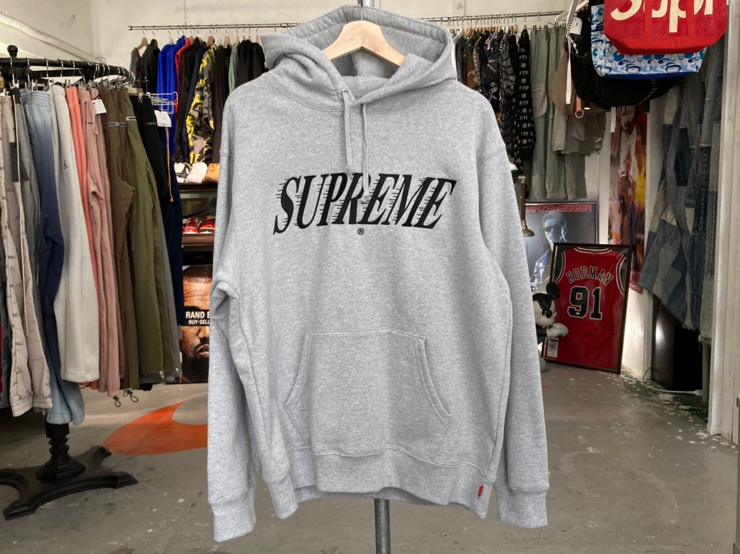 Supreme CROSSOVER HOODED SWEATSHIRT GREY MEDIUM 8284 | BRAND  