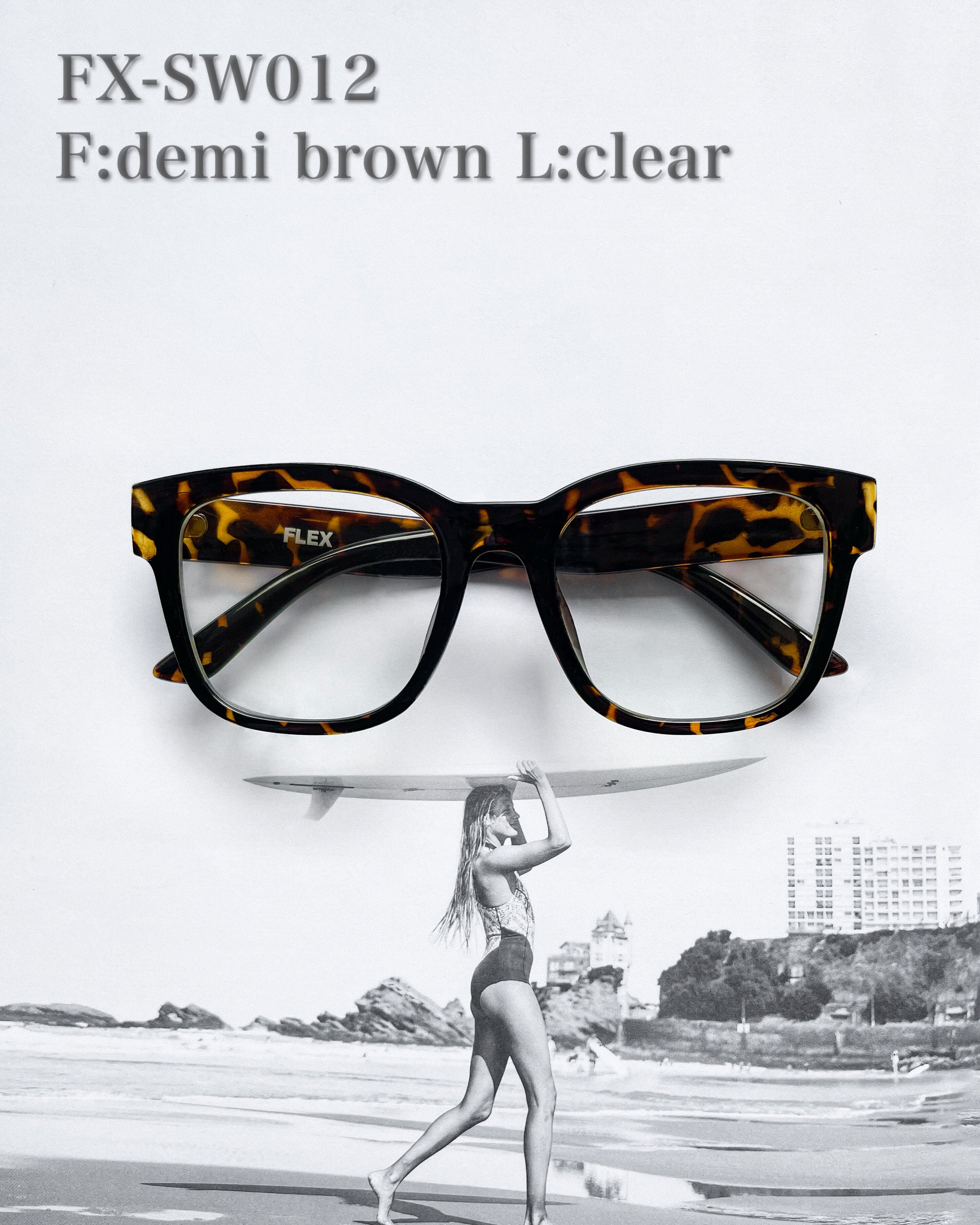 4colors】square wide clear sunglasses | FLEX公式｜SNSで話題のアイ