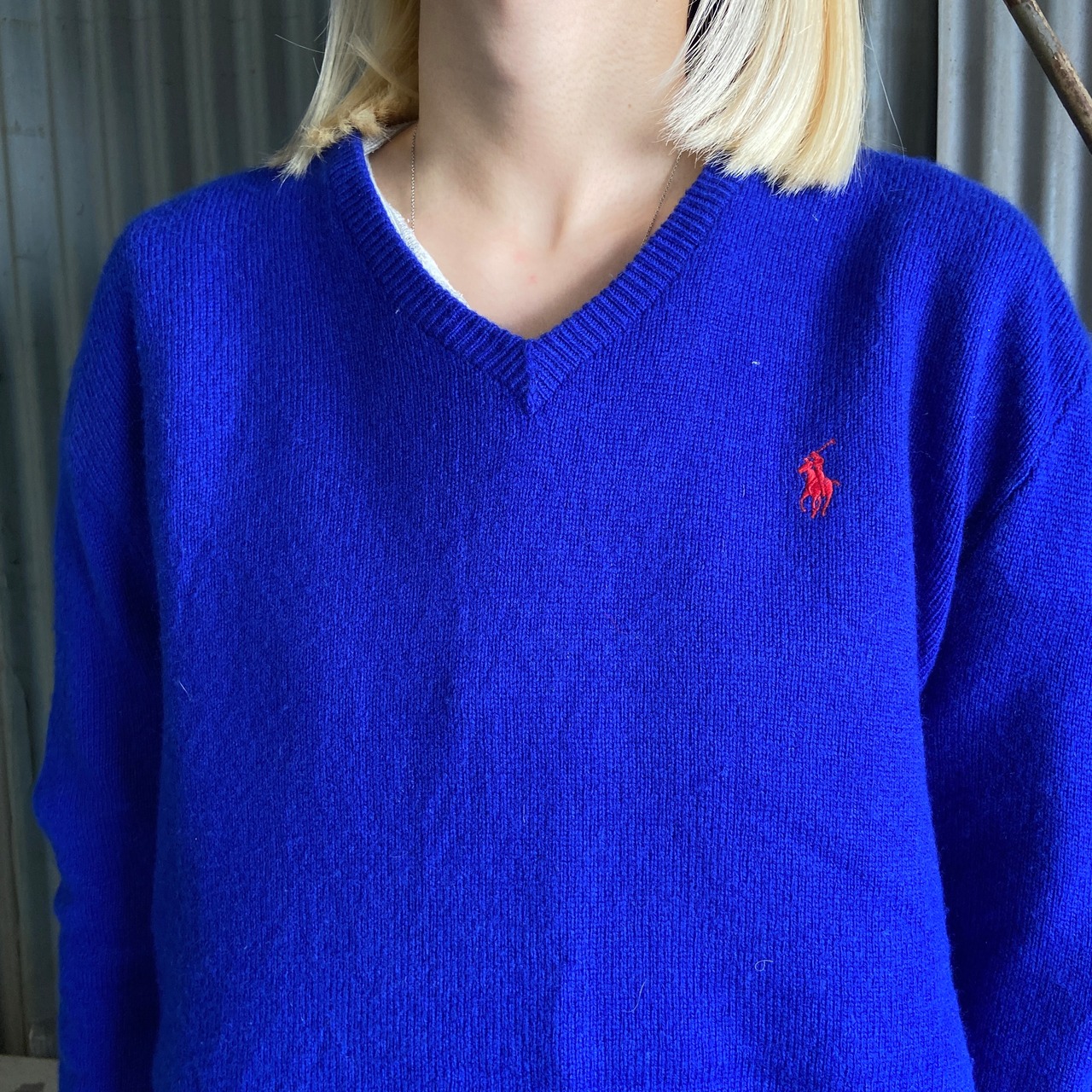 Polo by Ralph Lauren オールドラルフローレン Vネック ウールニット 