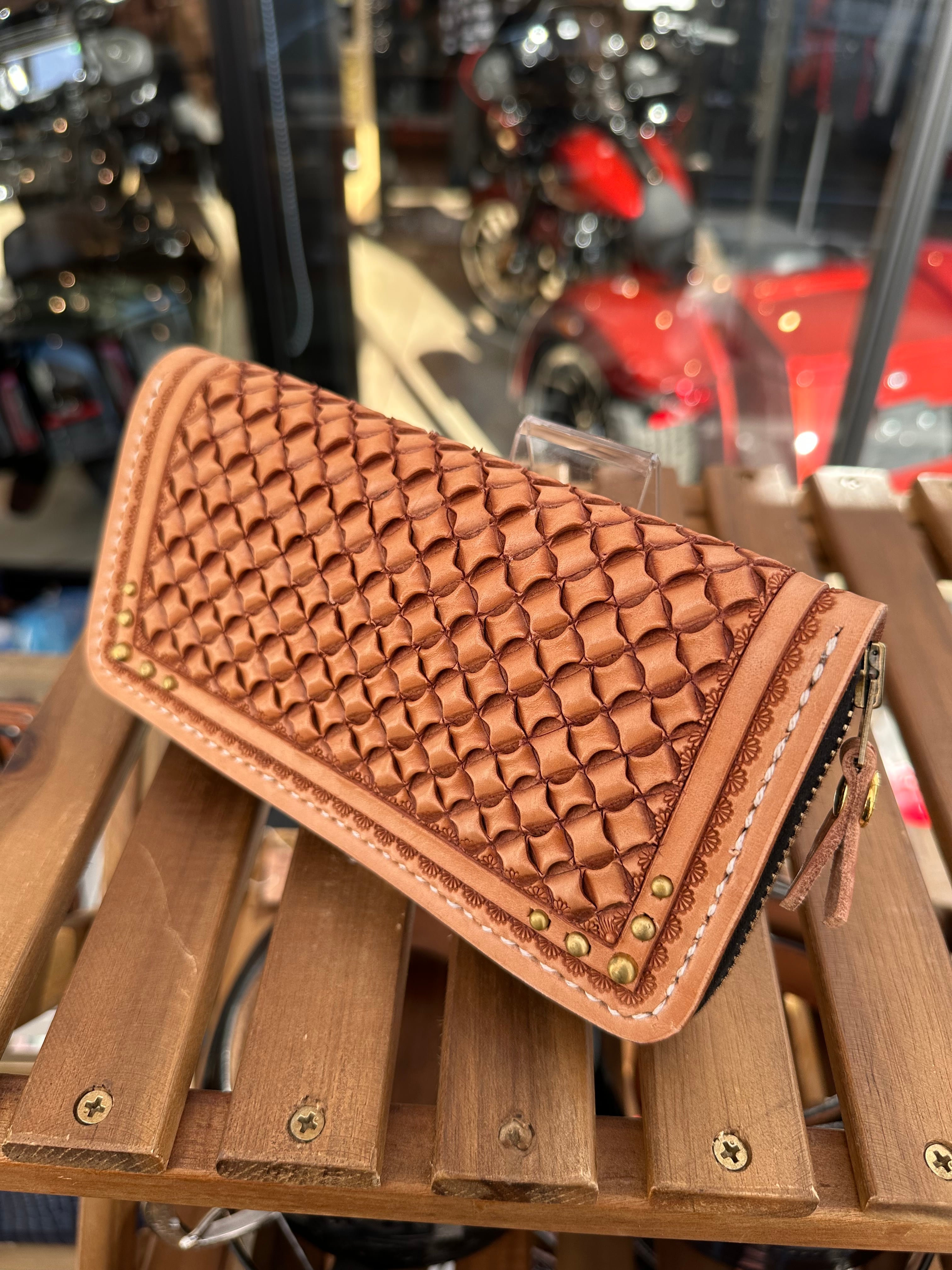 17万大和工房藍染アンダーカットカスタム財布 大和工房