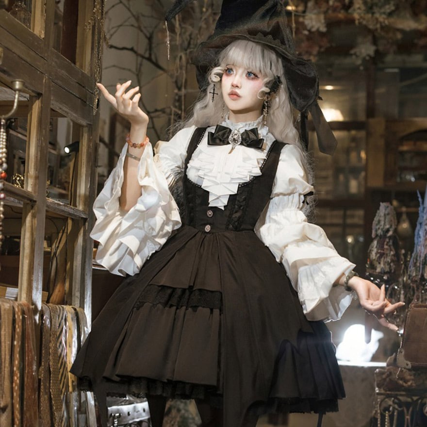 ゴスロリ セットアップ 姫袖×JSK ダークファッション向け｜WithU
