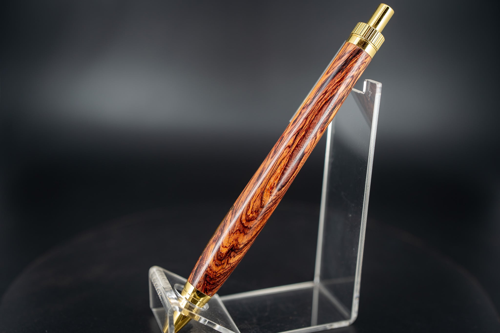 東洋のローズウッド】 縞紫檀 変わり杢 象嵌 gold BP 月に吠える | 木