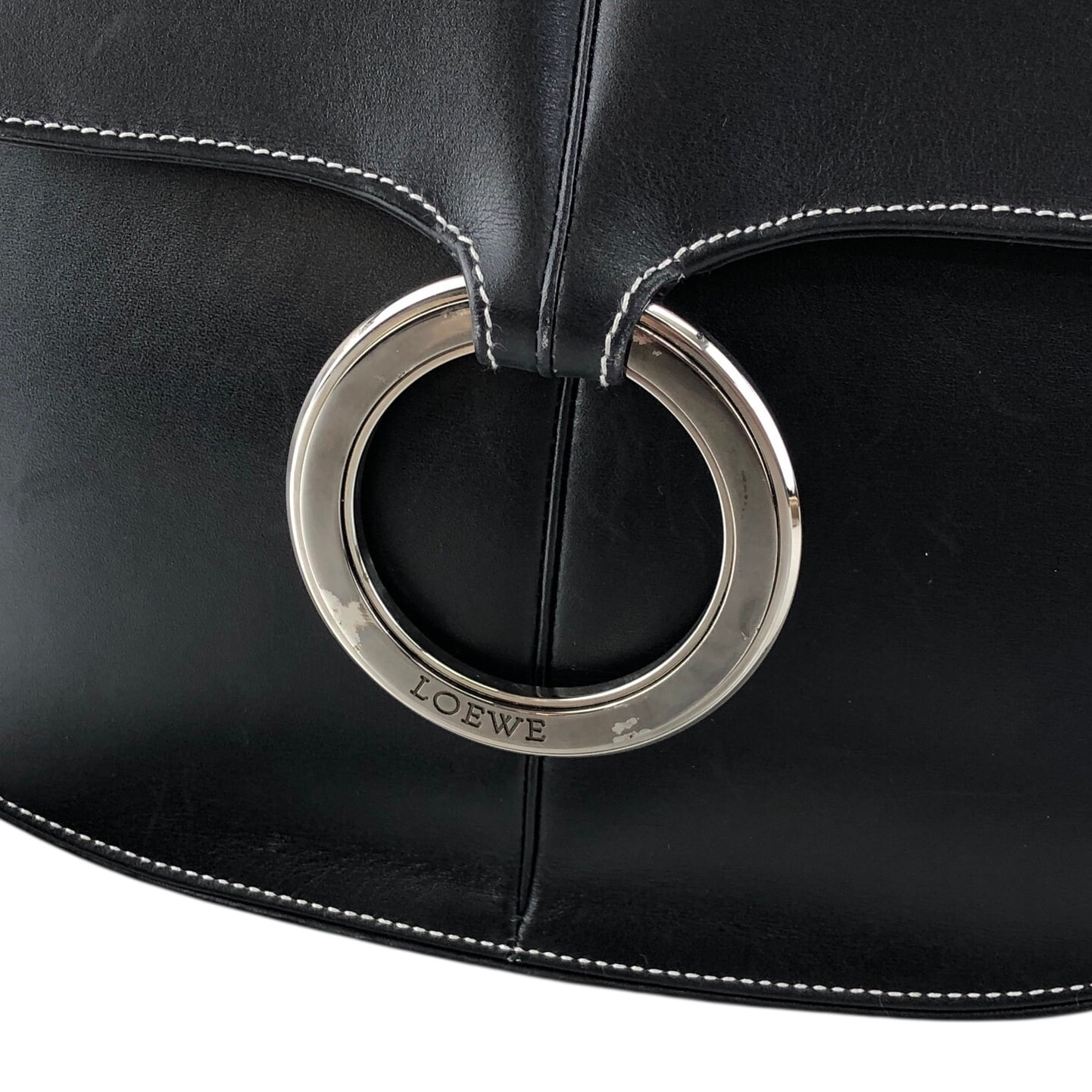 LOEWE ロエベ ショルダーバッグ ブラック サークルモチーフ ロゴ