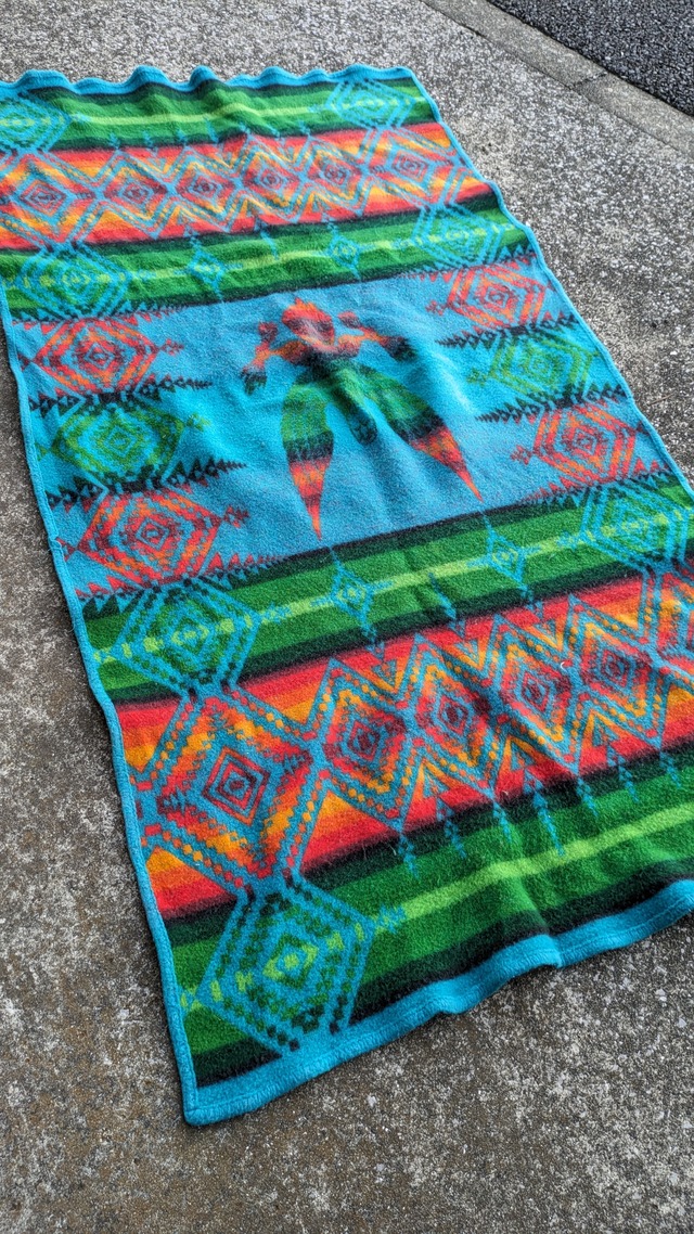 Vintage BeaverState Pendleton Wool Rug Native Blanket USA ビンテージ ペンドルトン