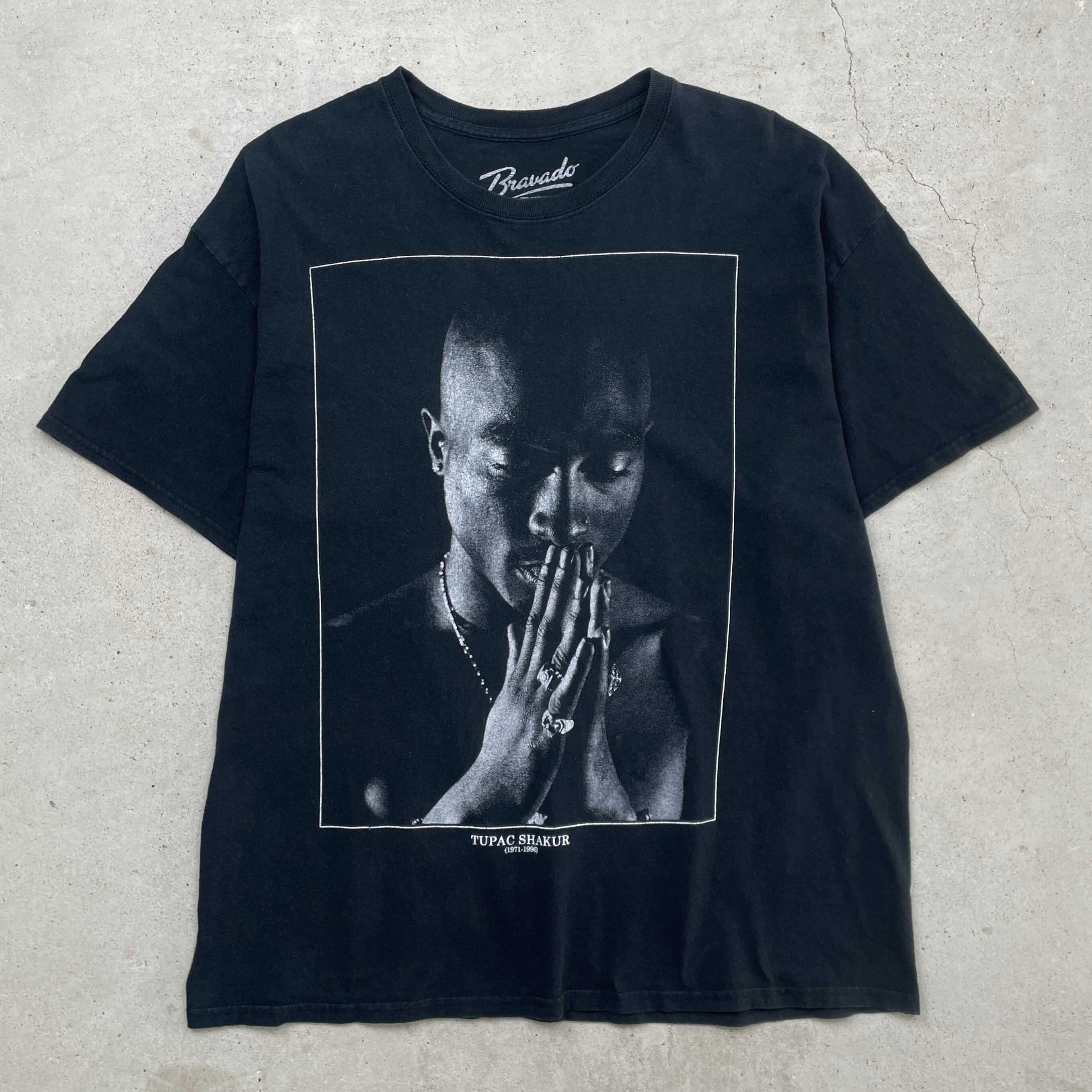 2PAC フォトプリント ラップTシャツ メンズXL 古着 TUPAC ツーパック 
