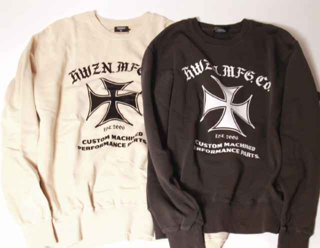 HWZN ”Iron cross crewneck sweat Shirts”