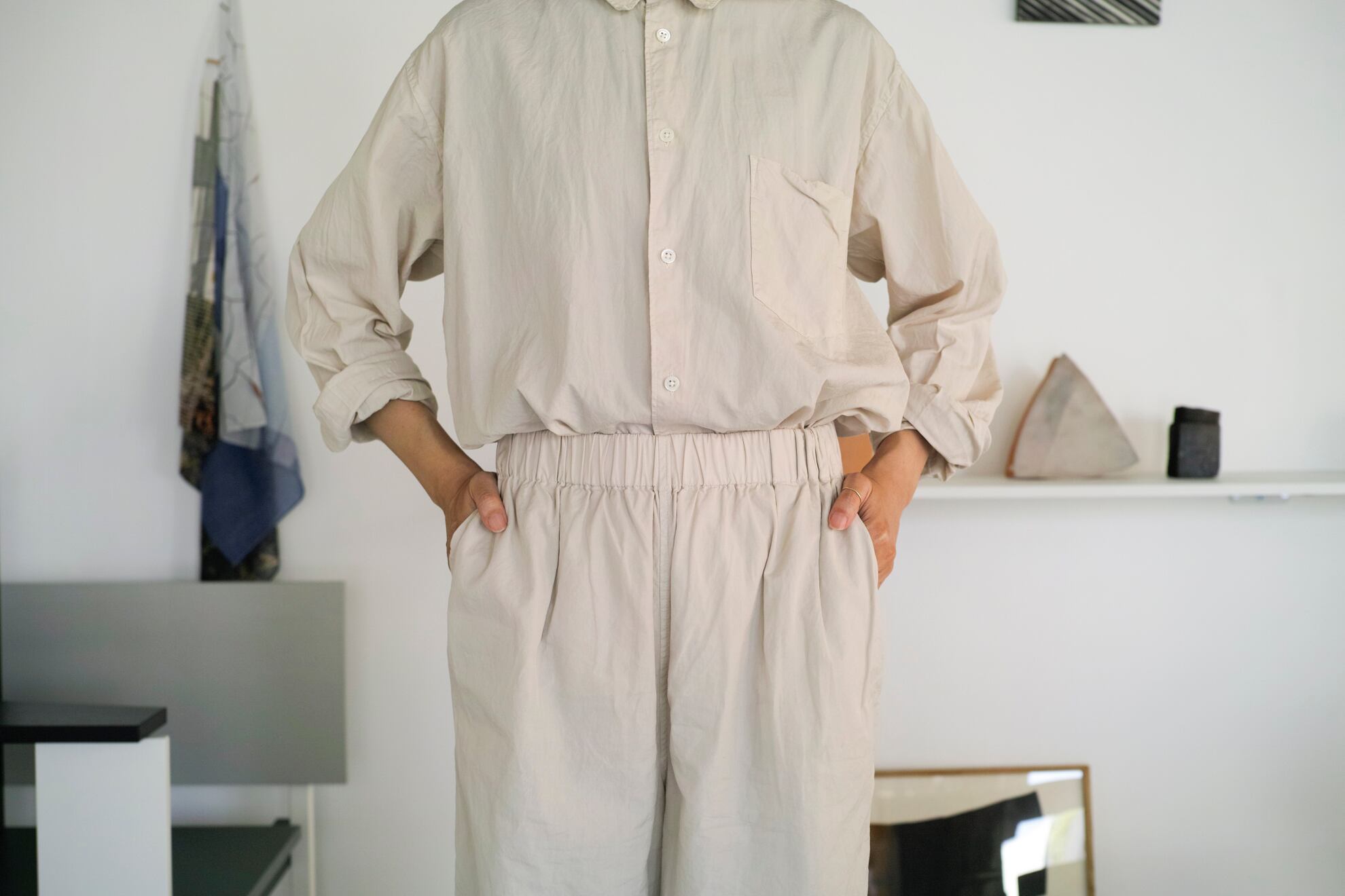 Dhal Relax Wide Pants Color : Navy | keu