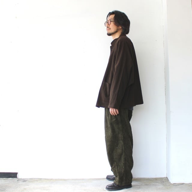 HAVERSACK コットンフランネルスタンドカラージャケット Mud-dyed
