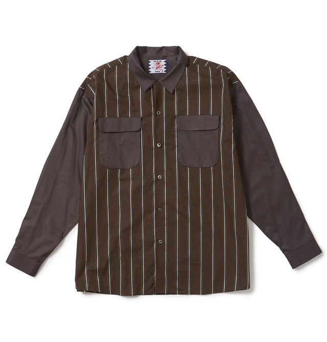 SON OF THE CHEESE: Stripe Cleric Shirt  SC2120-SH05