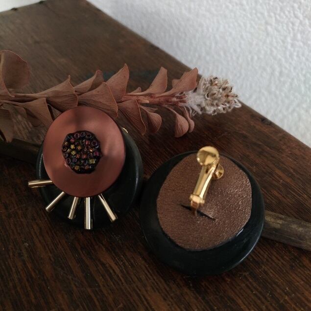 ボタンとボタンイヤリング(vintage botton)