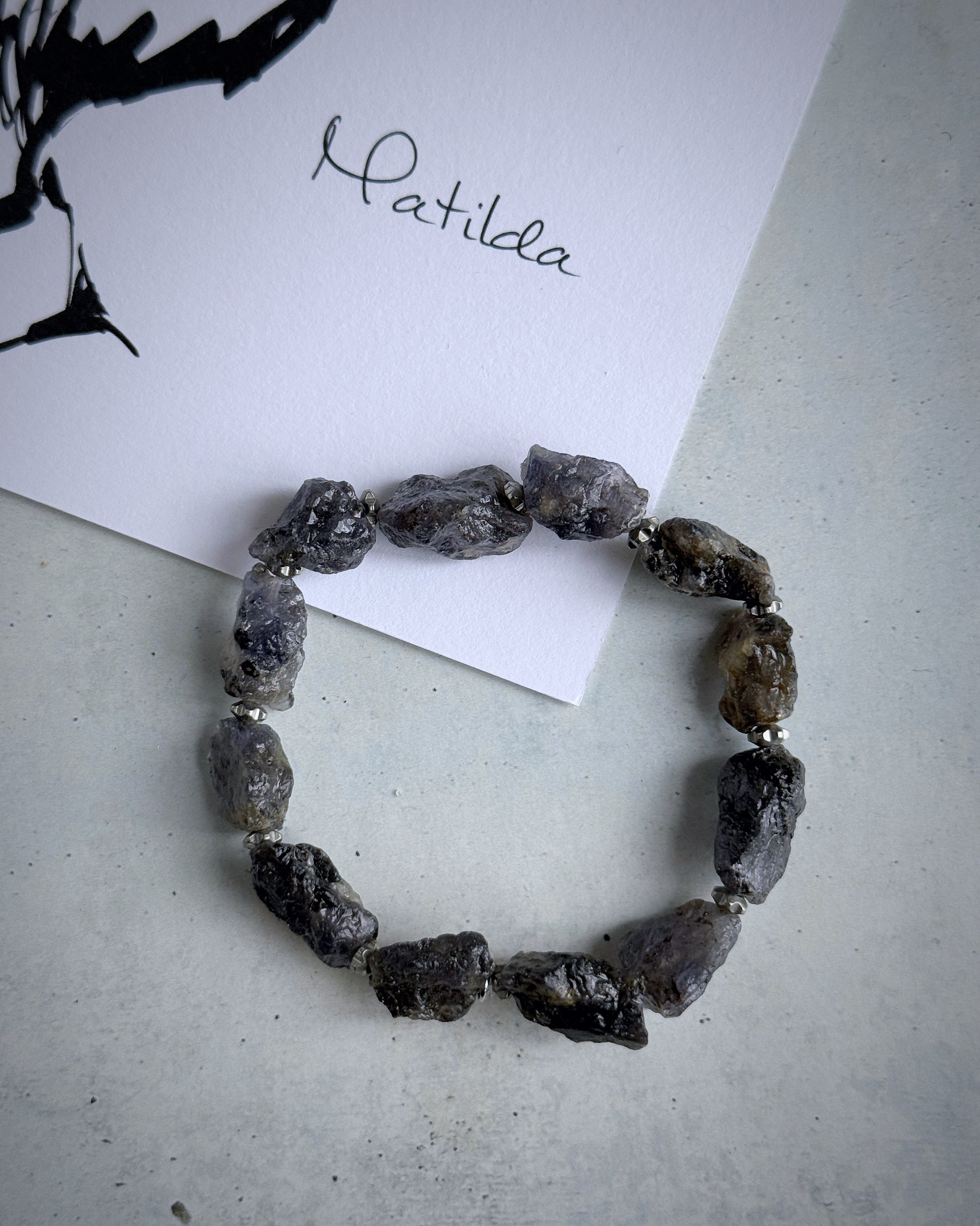 rough rock bracelet(アイオライト)