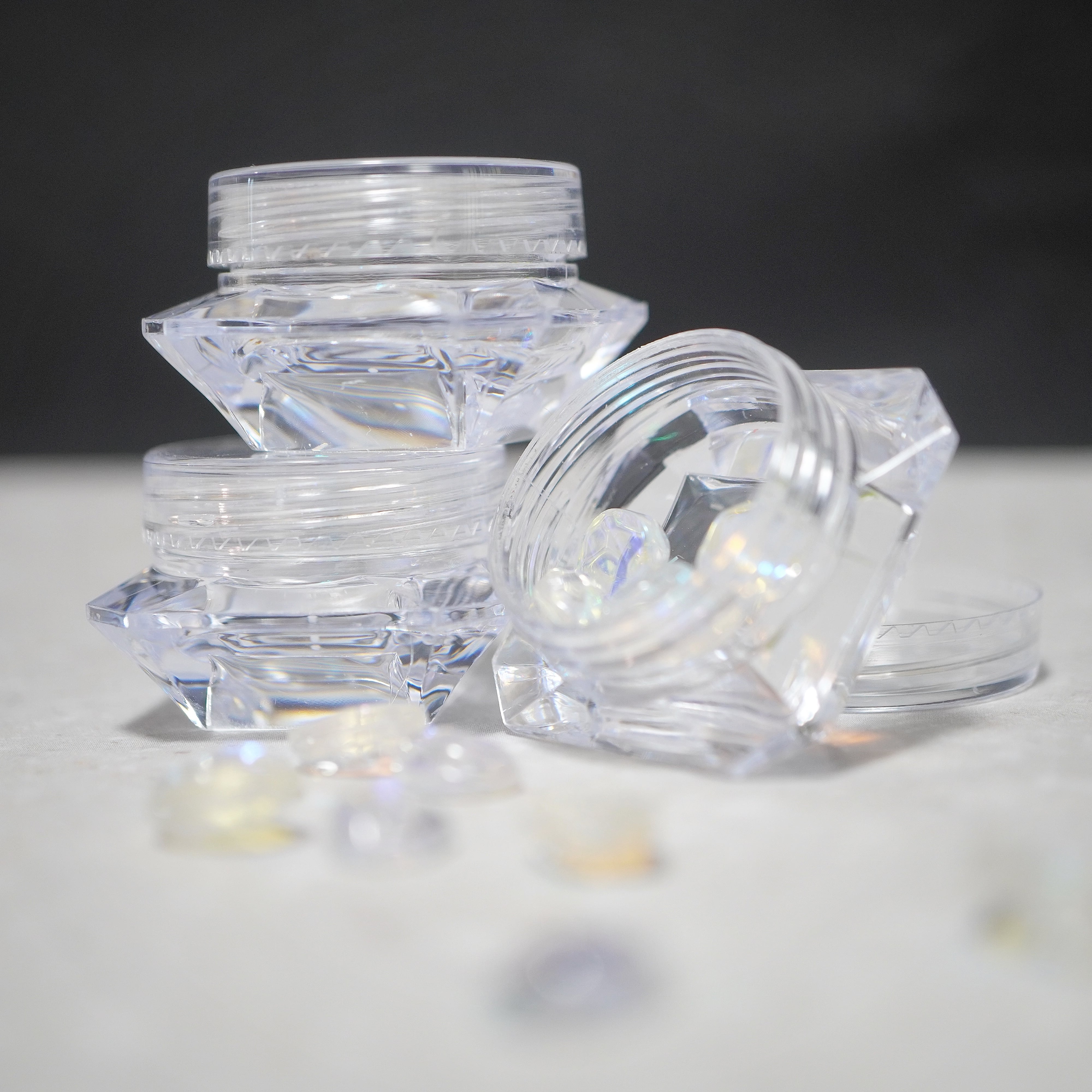 クリスタル型小物入れ/2個セット 収納ケース