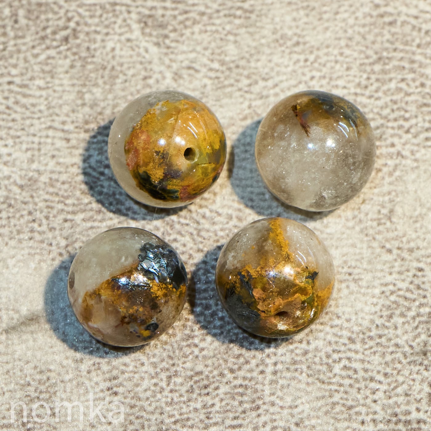 ブルーピーターサイトインシリカ【12mm/ナミビア産】ビーズ/一粒売り