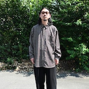 SHIRT10(90年代ペンドルトンウールレーンボタンダウンロングスリーブマドラスチェックシャツ)