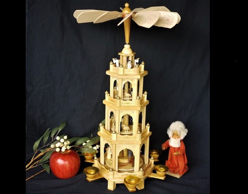 クリスマスピラミッド大 51㎝ 聖降誕人形飾り ウィンドミル