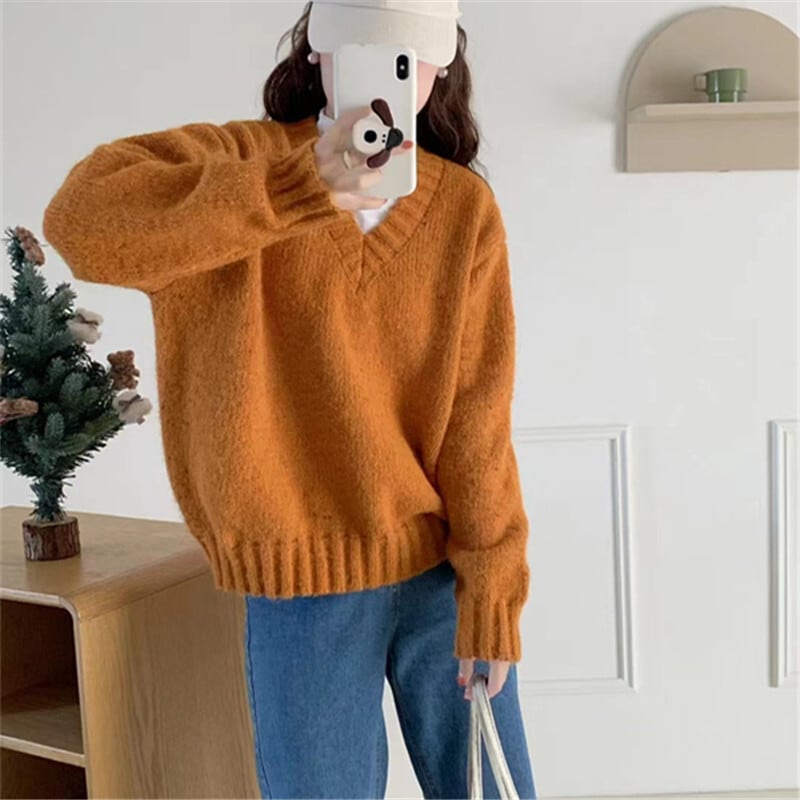 【tops】Vネックニットセーター M20286