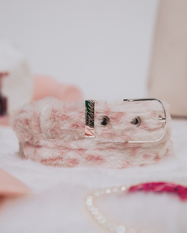 baby leopard fur belt | neversaynever × Kleesier