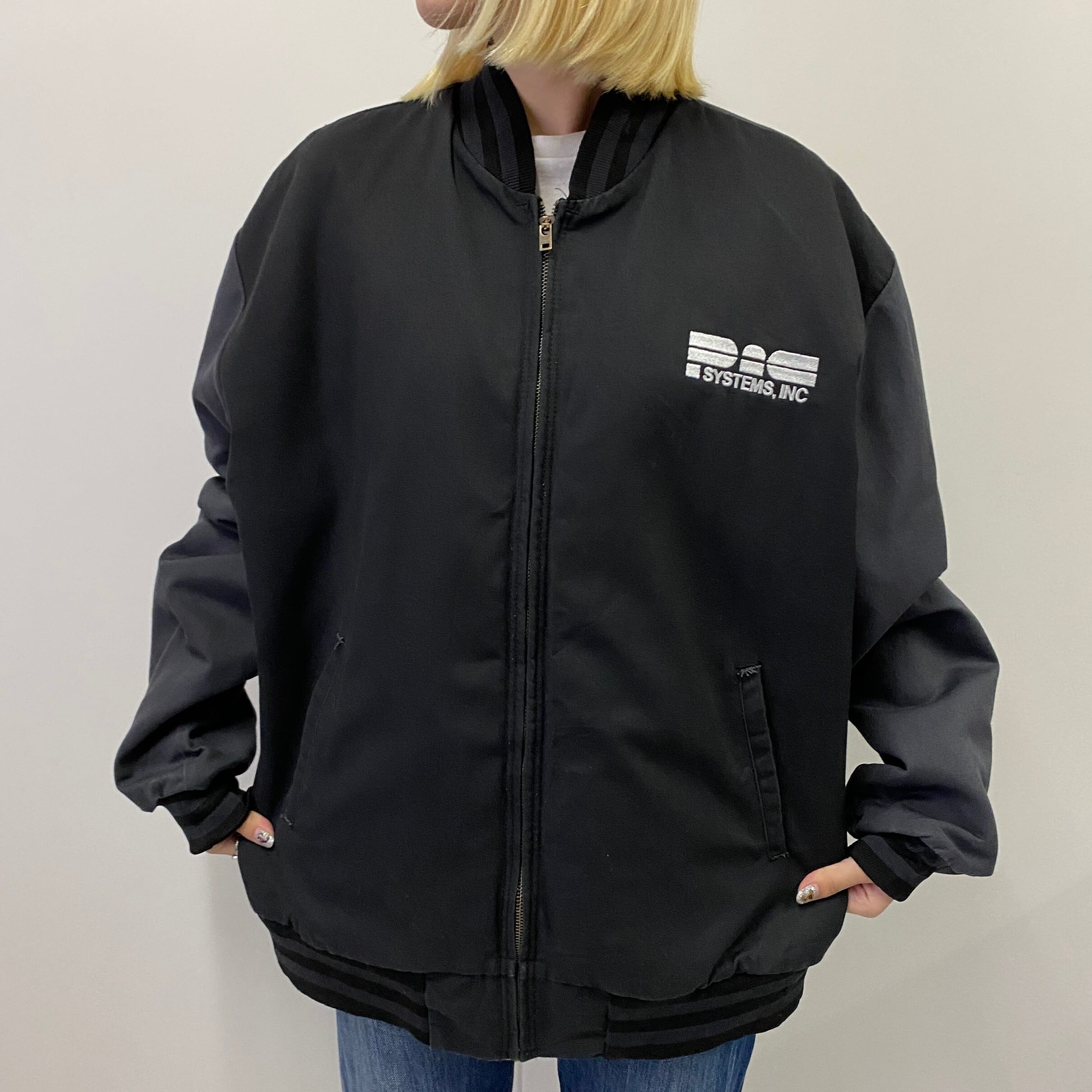 B27 古着REDKAPモスグリーンXXLワークジャケット企業ロゴ REDKAP レッドキャップ ワンポイント 企業ロゴ 刺繍