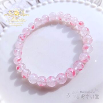 いちご色って、元気になる！✨レッドアベンチュリンブレスレット15cm