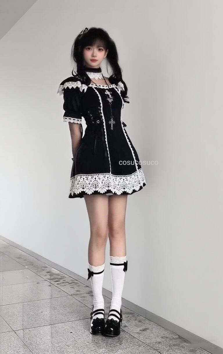 ゴスロリ通販 With U ゴシック ロリィタ メイド服 ワンピ エプロン