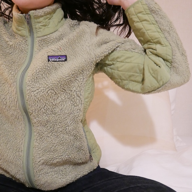 Patagonia lime green fleece jacket