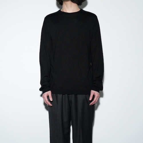 Washable Silk Melt Knit  "Slim" 〈Black〉