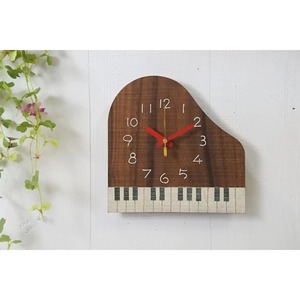 【 木とり舎 】ピアノの時計　置時計・壁掛け時計兼用タイプ