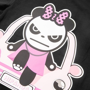 送料無料 【HIPANDA ハイパンダ】キッズ Tシャツ KID'S HIPANDA GIRL PINK CAR PRINTED SHORT SLEEVED T-SHIRT / WHITE・BLACK