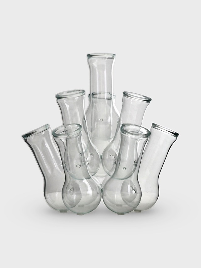 マルチホールベース クリア M｜Multi Hole Glass Vase Clear M