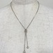 Vintage 925 Silver Dangle Knot Beads Necklace Made In Italy