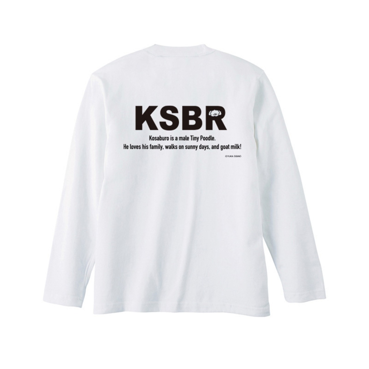 KSBR　ロングスリーブTシャツ　白地に黒文字　XXL