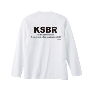 KSBR　ロングスリーブTシャツ　白地に黒文字　XXL