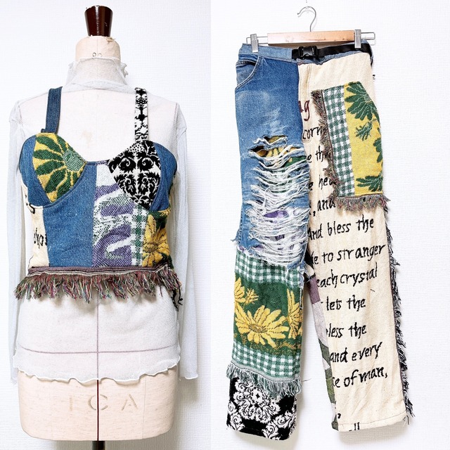 Vintage tapestry setup