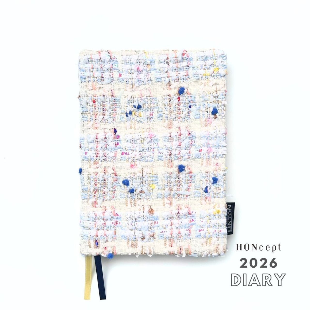 【早期限定価格30％OFF】【2026ダイアリー】Diary LINTON（リントンツイード）生地使用　特別仕様シリーズ　ベージュホワイト×ミックスカラー