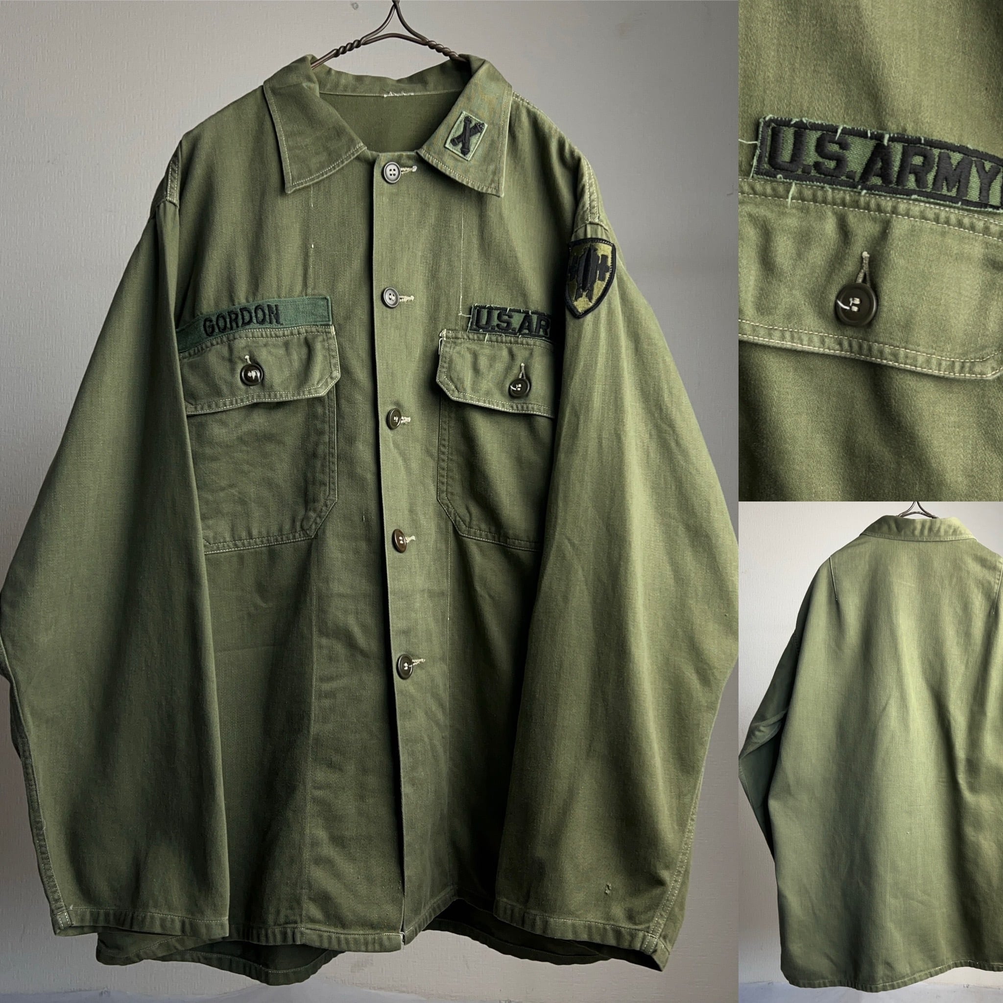60's U.S.ARMY Utility Shirt 60年代 アメリカ軍 ユーティリティシャツ ファティーグシャツ【1000A882】【送料無料】