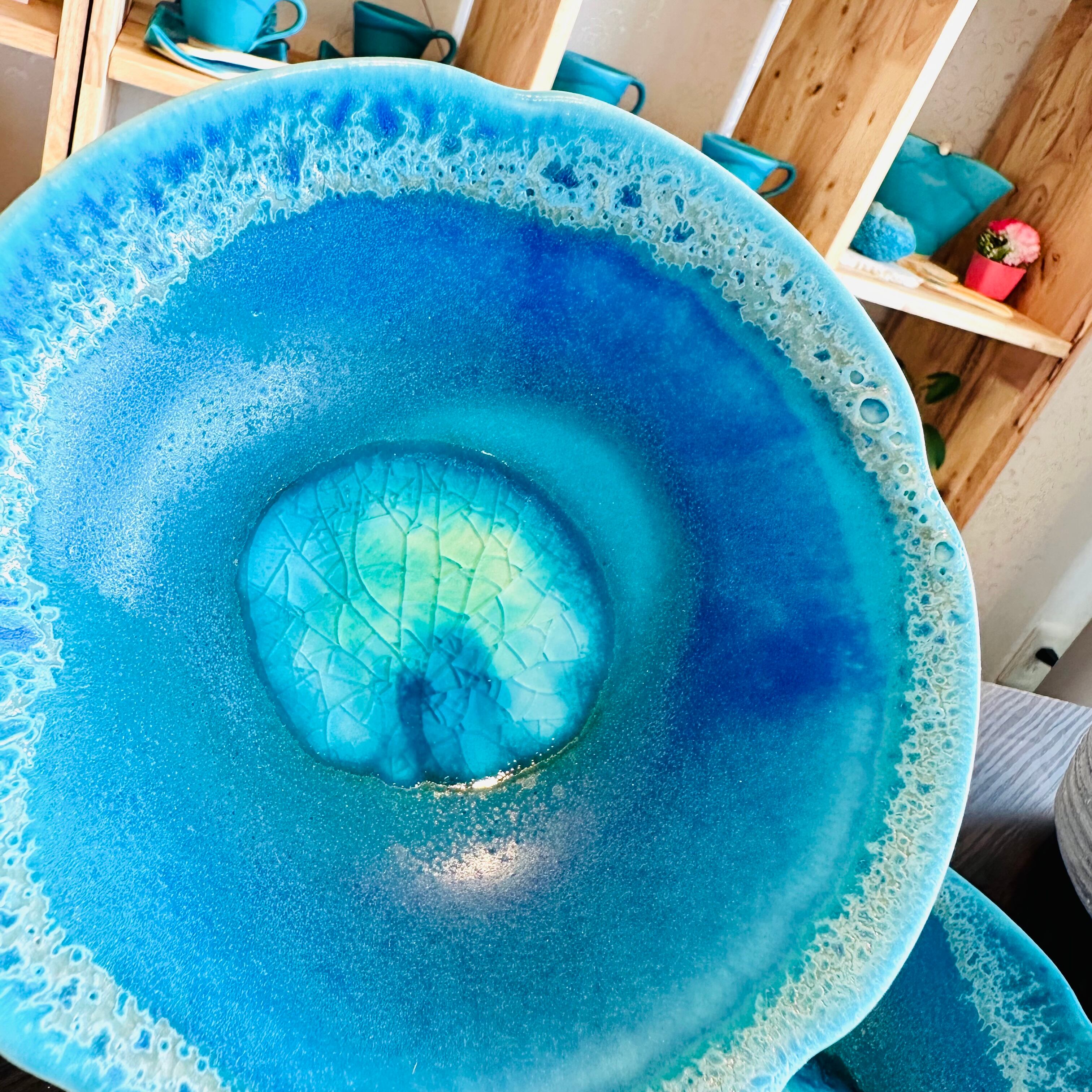 うるま陶器 青のハート器 ver.3 | B-Blue