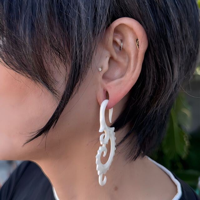 ボーンカービング 6G 骨 オルナメンタル ポリネシア マオリ族 拡張