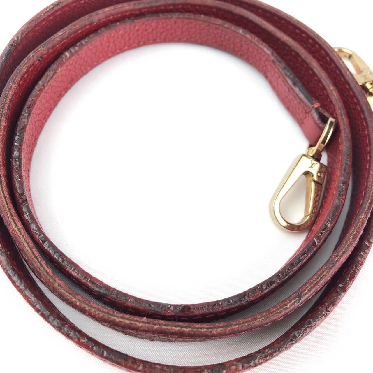 中古】ルイヴィトン LOUIS VUITTON ショルダーストラップ レッド
