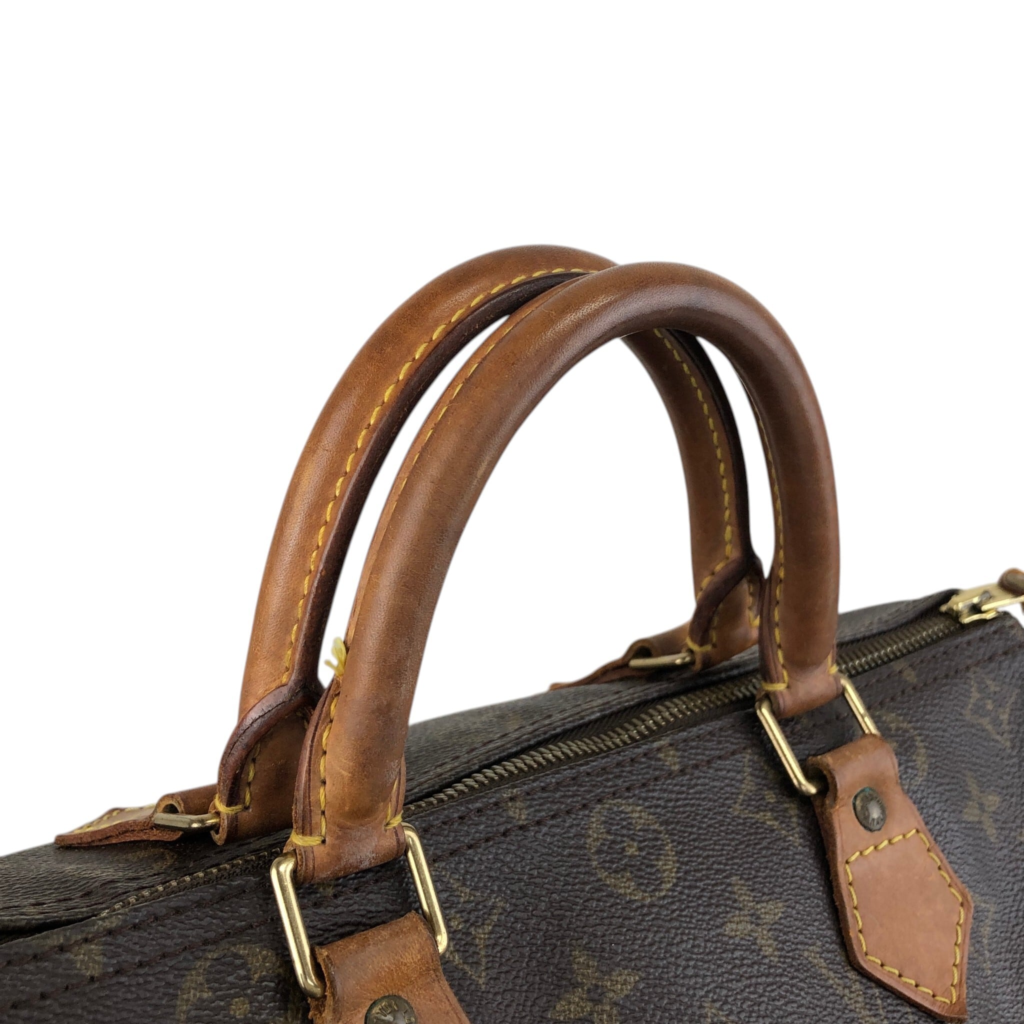 LOUIS VUITTON ルイヴィトン モノグラム ハンドバッグ ブラウン PVC