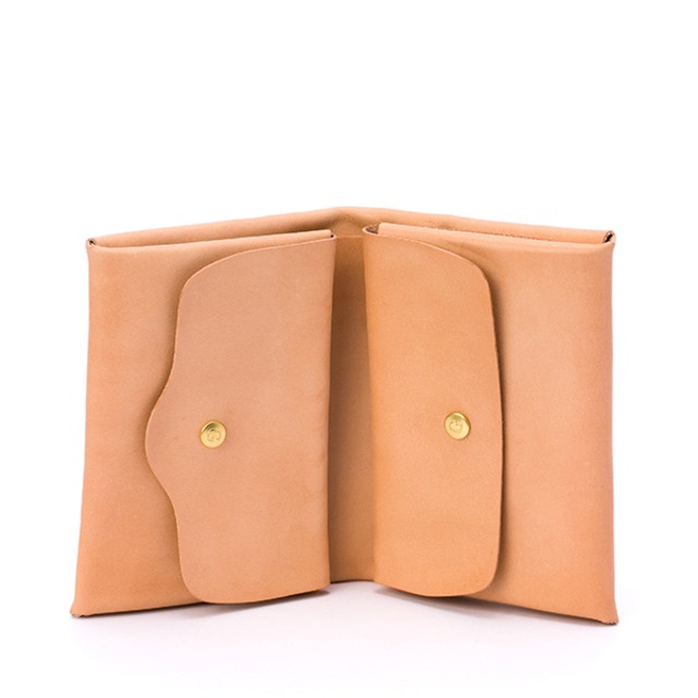 【GHOST series】一枚革仕立てのシームレスミドルウォレット S-GT1