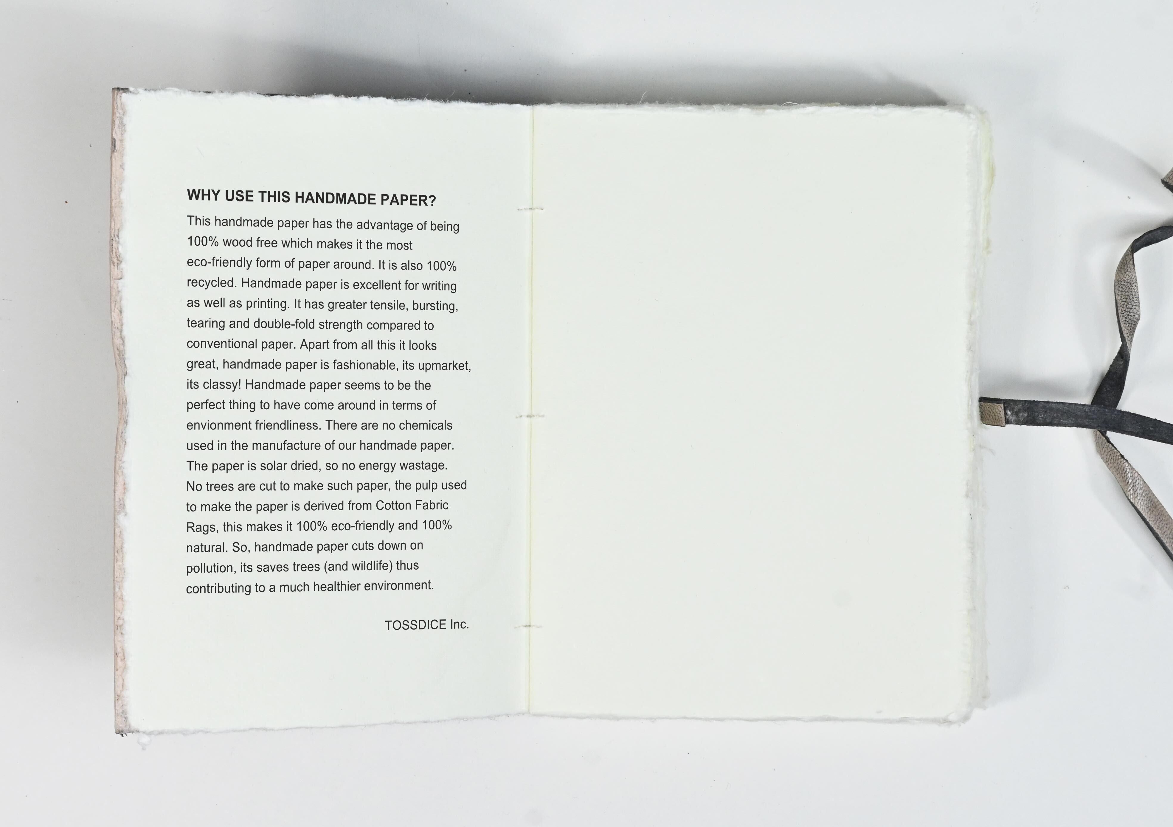 LEATHER COVERED HANDMADE PAPER NOTE | BamBooks the Heritage
