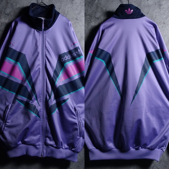 80s “adidas” Purple logo & Switching Design Track Jacket