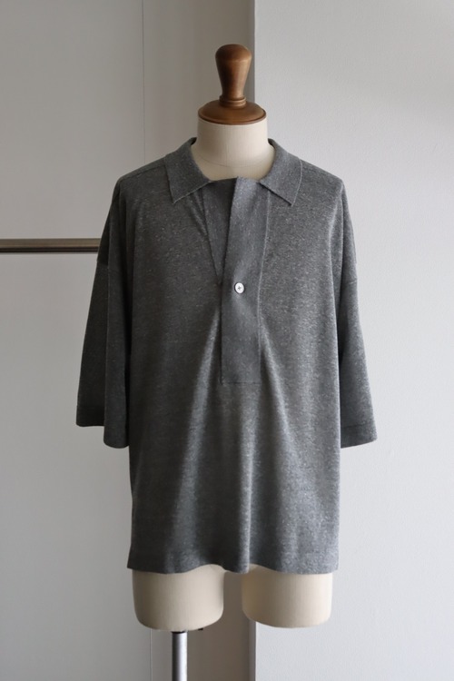 MEIAS " LINEN MIX SHEER WIDE PULL OVER (T.BLACK)"